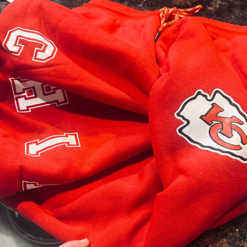 NWT Ultra Game NFL Mens Kansas City Chiefs Jogger Sweatpants Red Large - Picture 5 of 6
